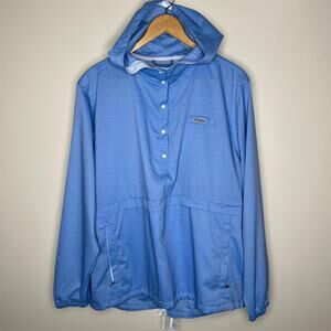 Columbia PFG Hoodie LARGE Mens Half Snap Button Fishing Outdoor Vented Sportsman
